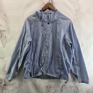 The North Face Jacket Womens Medium Blue Black Zip Running Windbreaker